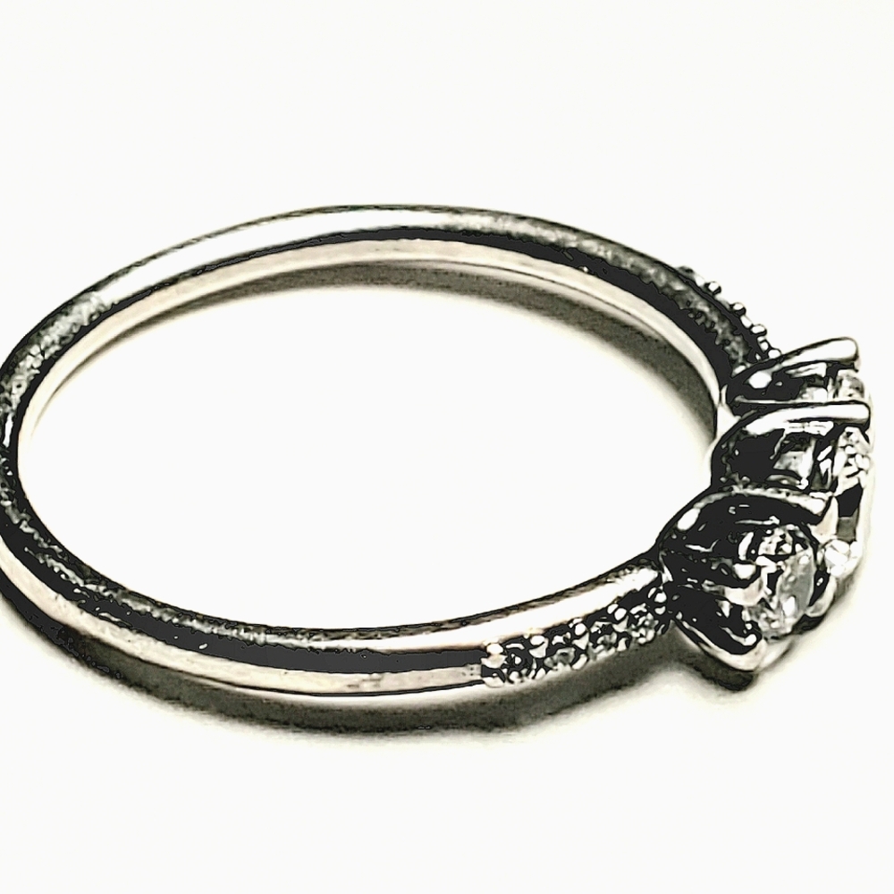 Authentic NEW Pandora Clear Three Stone Ring S925ALE - Picture 4 of 9